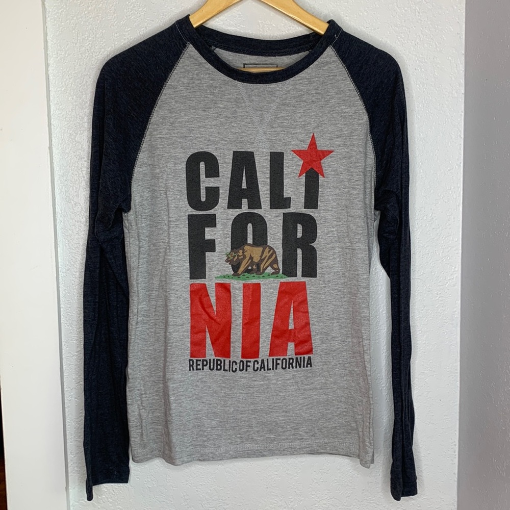 Dikotomy grey California baseball t shirt cotton blend